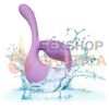 Elle estimulador de punto G con vibrador de clitoris de silicona liquida